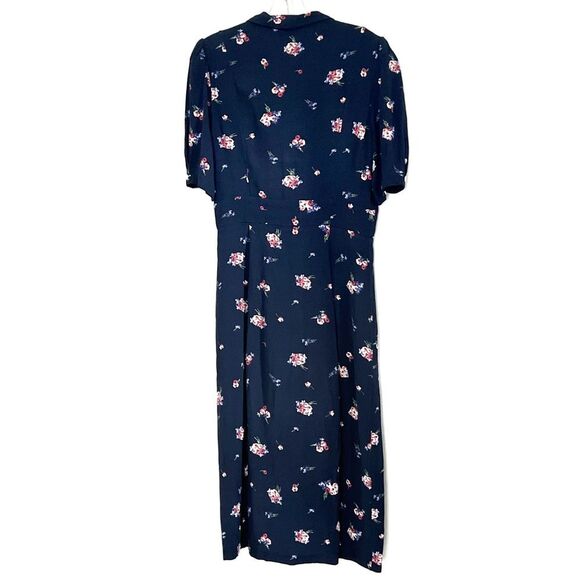 Rouje Navy Floral Midi Dress - Picture 3 of 6